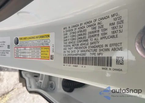 2023 Honda Cr-V Ex Awd from USA, damaged, VIN 2HKRS4H48PH402667